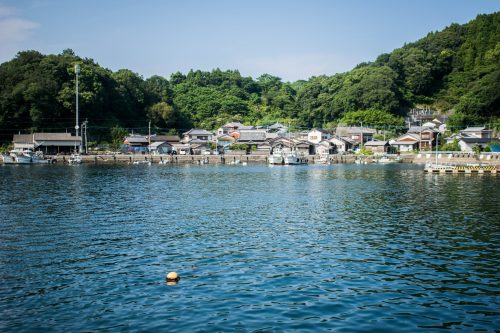 Village de pêcheurs sur l'île d'Ohnyujima, préfecture d'Oita, Japon