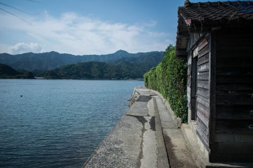 Maison typique et paysage naturel sur l'île d'Ohnyujima, préfecture d'Oita, Japon