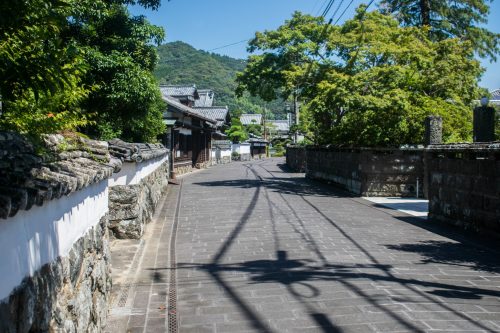 Allée historique dans la ville de Saiki, préfecture d'Oita, Japon