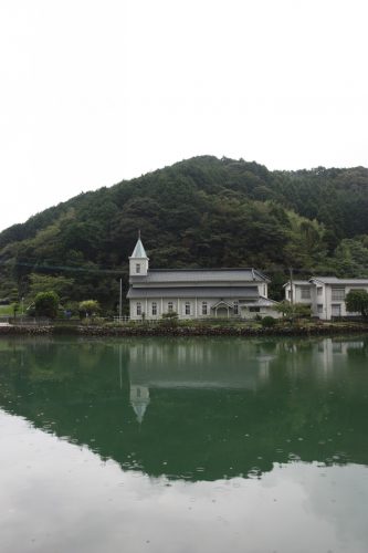 Église à Kami Goto, Îles de Goto, préfecture de Nagasaki, Kyushu, Japon