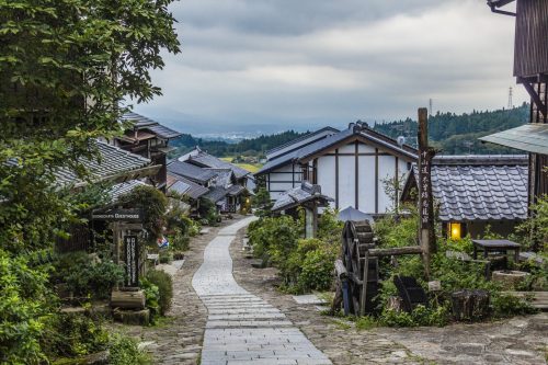 Point de vue depuis la Nakasendō, préfecture de Gifu, Japon