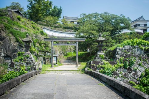 Parc du château à Usuki, préfecture d'Oita, Japon