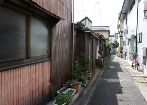 Les rues paisibles de Yonago, préfecture de Tottori, Japon