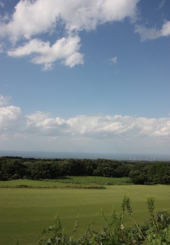 Vue sur la Mer du Japon depuis le Mt Daisen dans la préfecture de Tottori, Japon