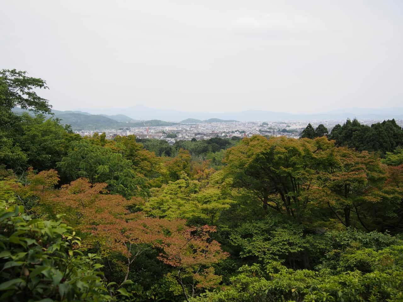Point de vue sur Kyoto depuis la résidence Okochi Sanso, à Kyoto, Japon
