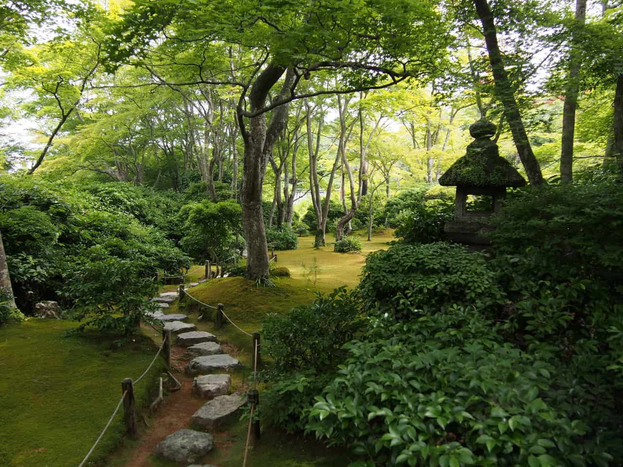 Jardin japonais de la résidence Okochi Sanso, à Kyoto, Japon
