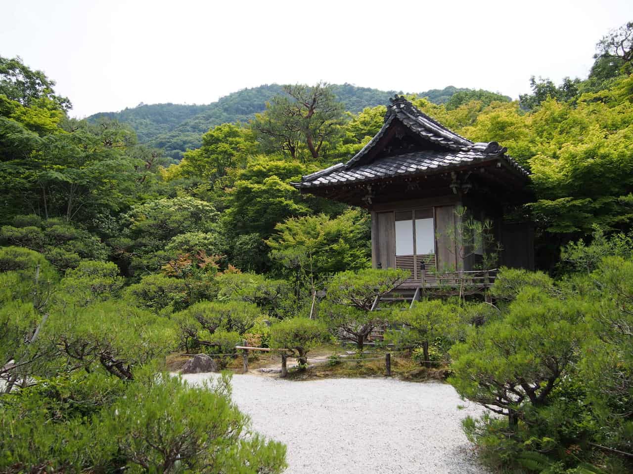 L'un es pavillons de la résidence Okochi Sanso, à Kyoto, Japon