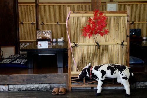 Restaurant attenant à la boucherie Yamashin où goûter au boeuf de Murakami, préfecture de Niigata, Japon