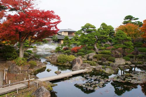 Jardin japonais Yuushien, non loin du Musée d'art Adachi, Yasugi, préfecture de Shimane, région de San'in, Japon