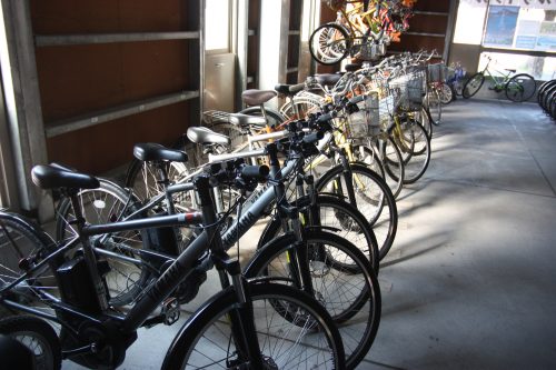 Vélos de location du centre Rinrin à Minamisatsuma, Kagoshima, Kyushu, Japon