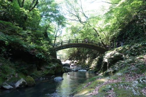 La rivière Iwato, près du sanctuaire Amanoiwato à Takachiho, Miyazaki, Kyushu