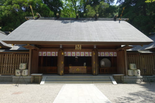 Bâtiment principal du sanctuaire Amanoiwato à Takachiho, Miyazaki, Kyushu