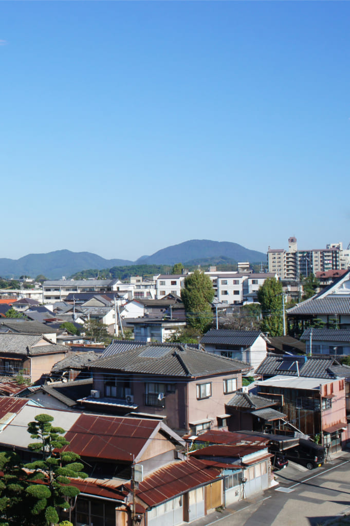 Vue sur Yamaga Onsen depuis le ryokan Seiryuso