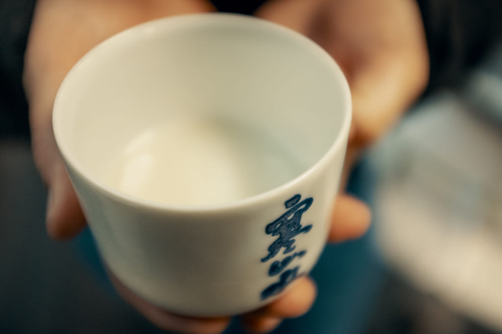 Dégustation du saké de la brasserie Kitaya
