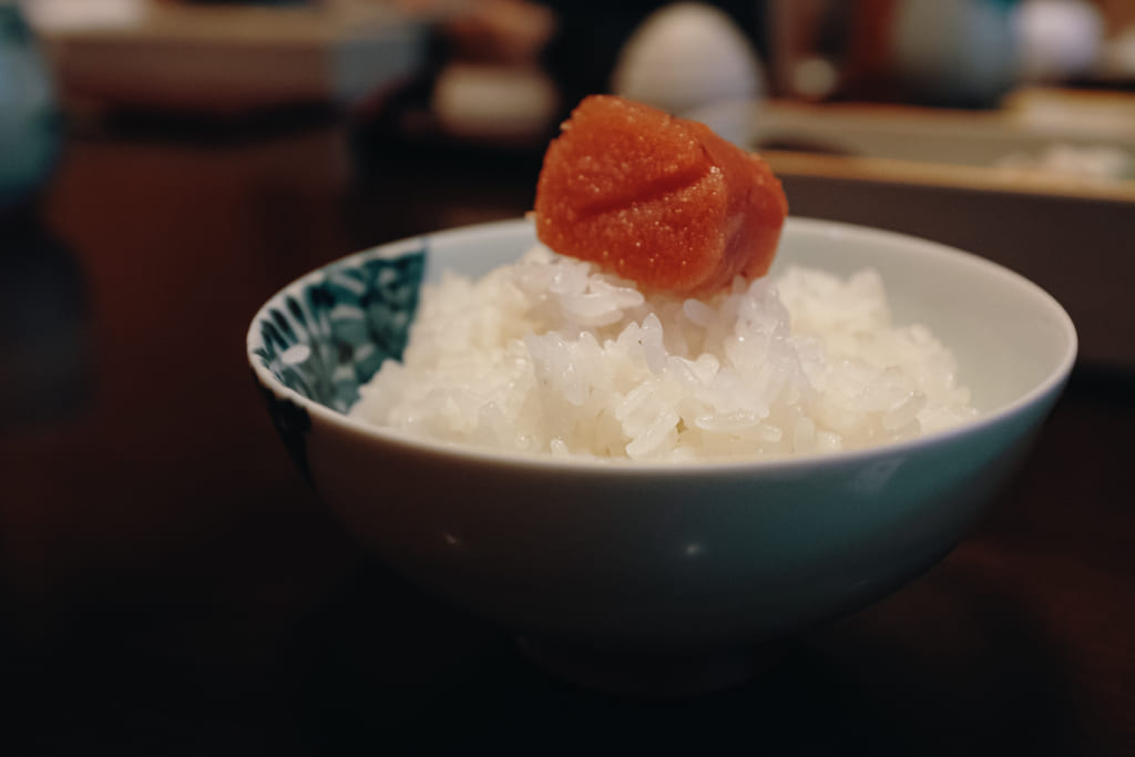 mentaiko, spécialité de fukuoka servie au ryokan nishi-tei