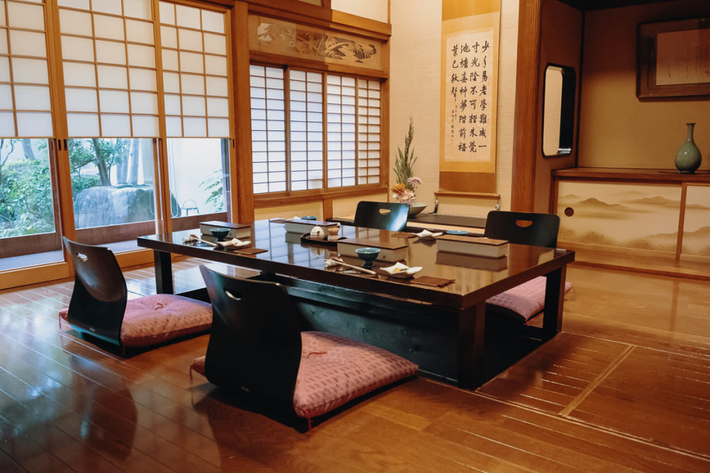 salle à manger du ryokan nishi-tei