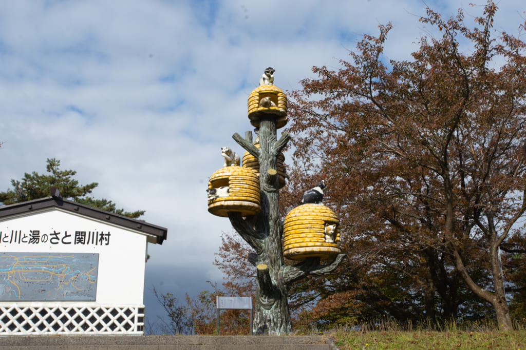 Statue des maisons à chats de Sekikawa