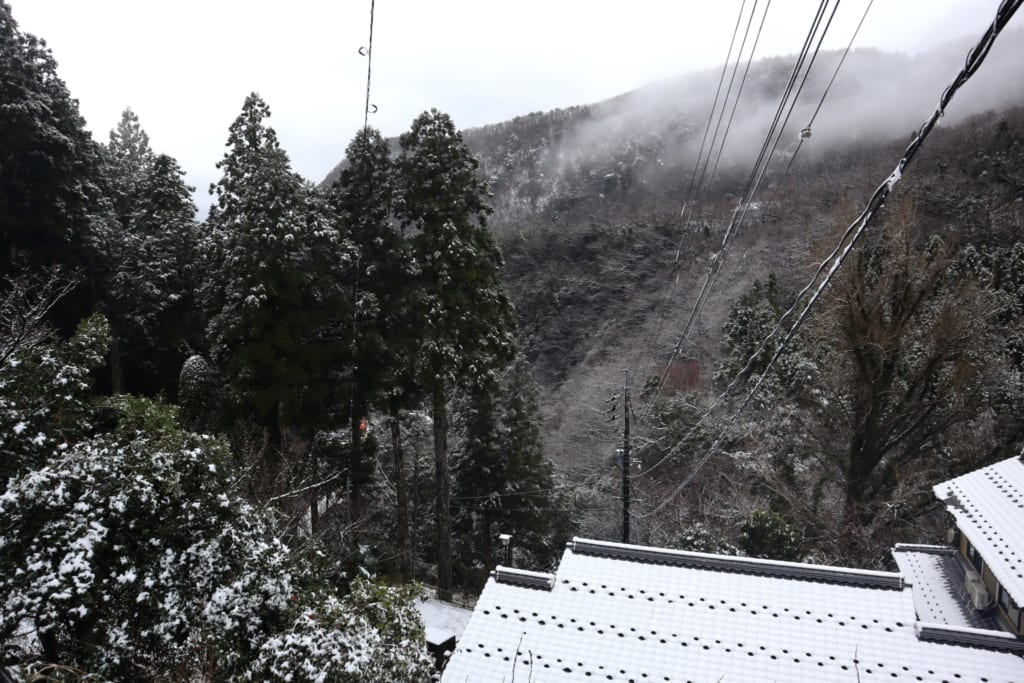 vue durant l'ascenssion de la montagne sacrée Mitoku