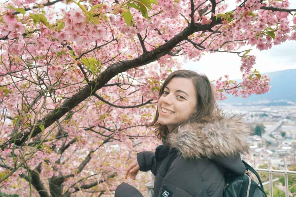 Maria vivant sa plus belle vie au Matsuda Cherry Blossom Festival