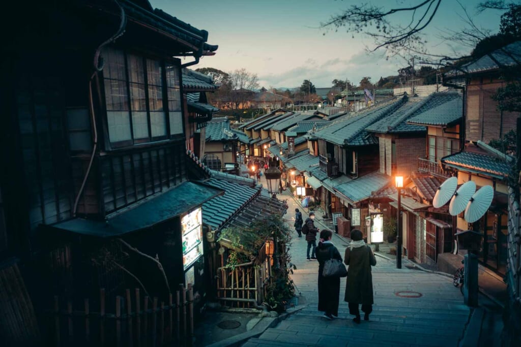 De nombreuses maisons traditionnelles machiya à Kyoto