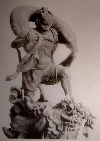 Statue de Fujin au Sanjusangendo