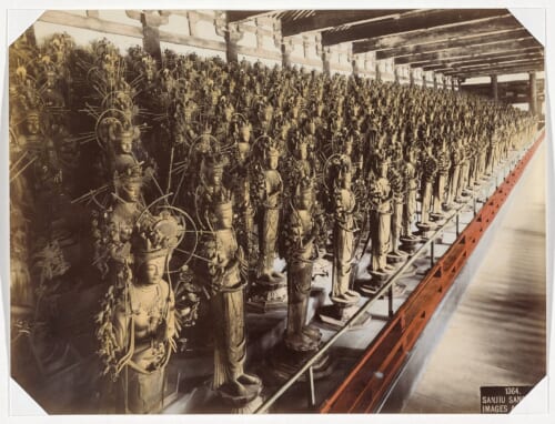 Photos d’époque des statues de Kannon au Sanjusangendo