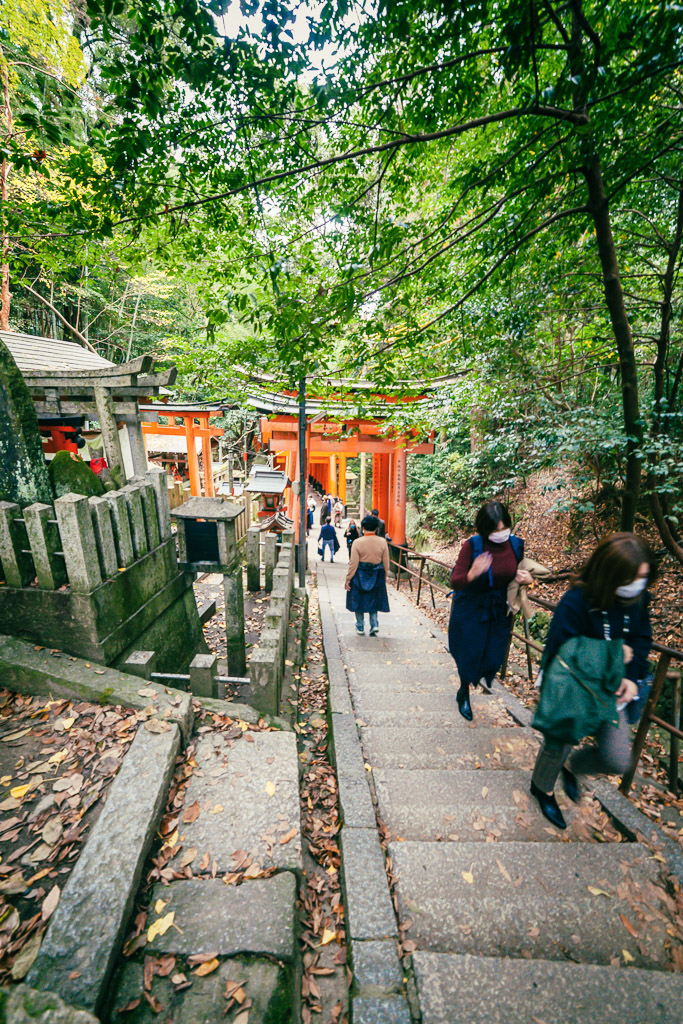torii et marches du sanctuaire