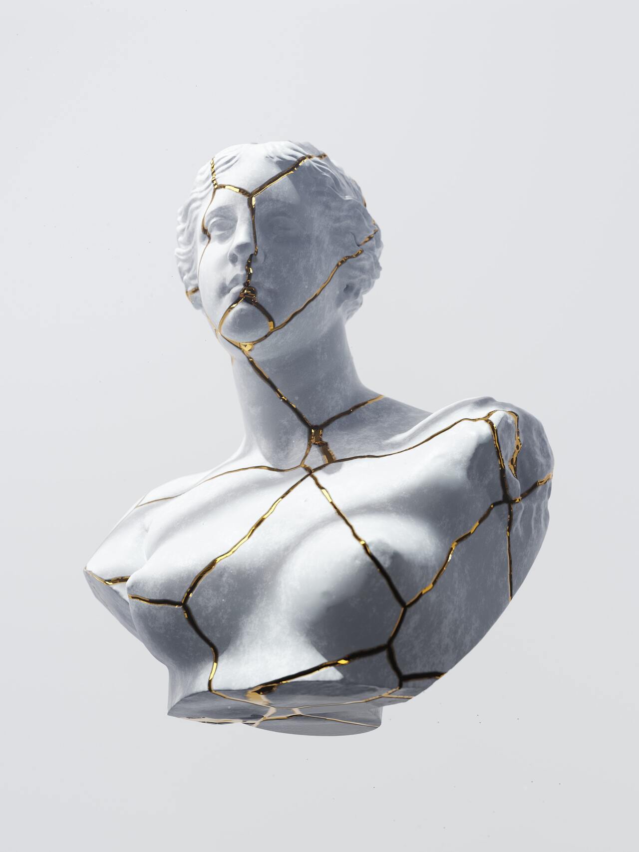 Buste en 3D inspiré du kintsugi