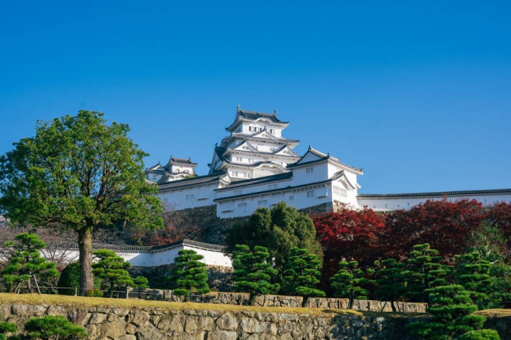 Vue sur le château de Himeji