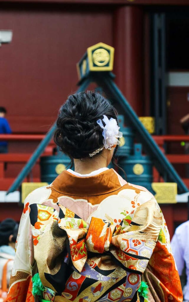 Kimono porté au temple