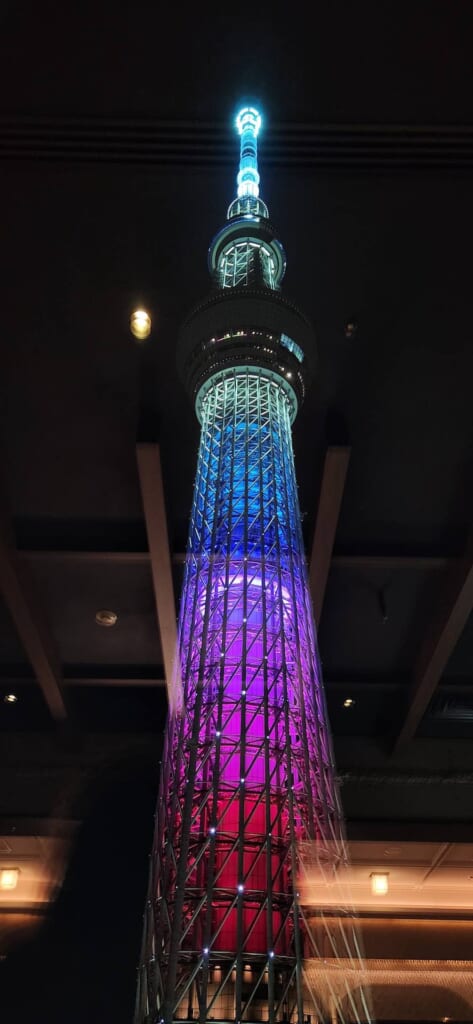 La Skytree la nuit