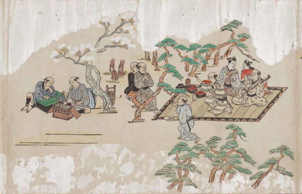 Hanami par Hishikawa Moronobu