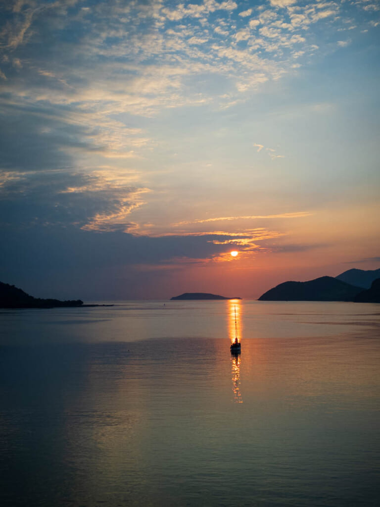 Lever du soleil sur l'île d'Ojika à Nagasaki