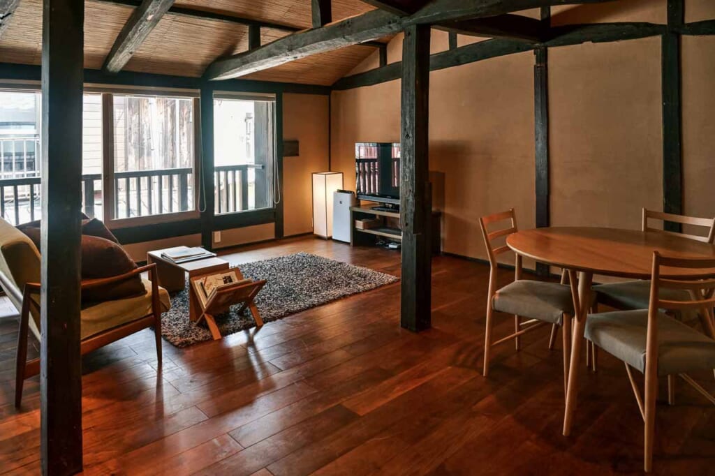 L'intérieur d'une maison traditionnelle sur l'île d'Ojika à Nagasaki