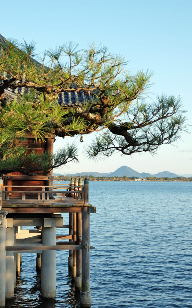 Le lac Biwa au Japon