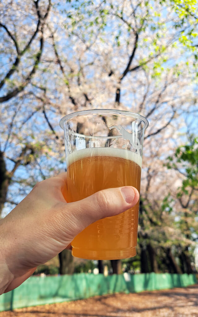 Bière et hanami