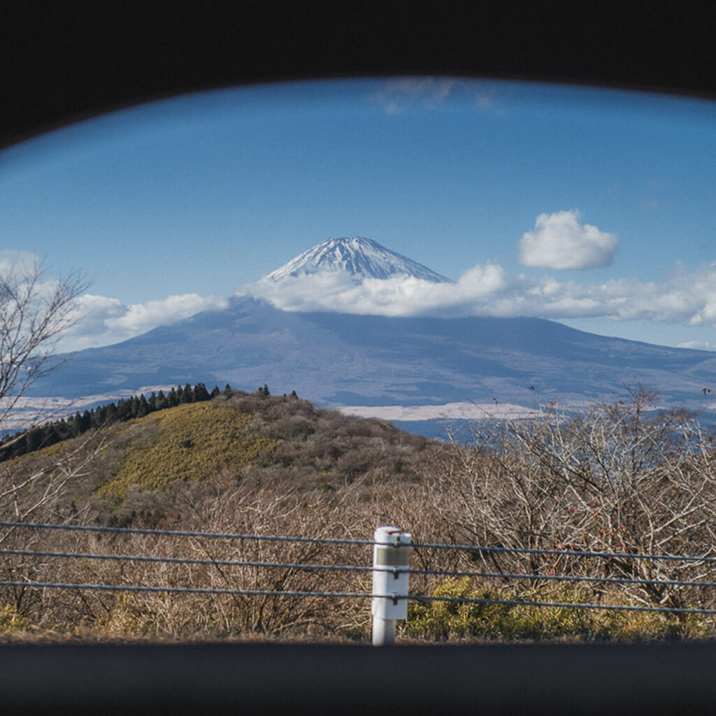 Le Mont Fuji depuis la route