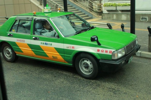 Taxi japonés en Japón