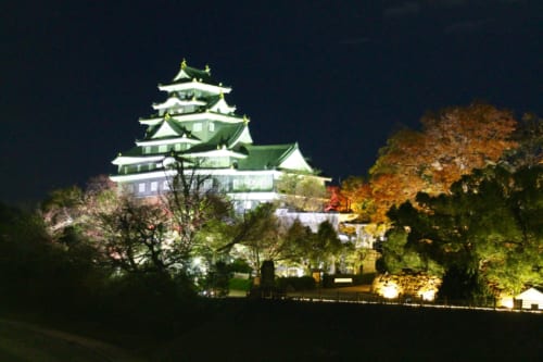 El castillo de Okayama, Okayama, Isla de Honshu, Japón