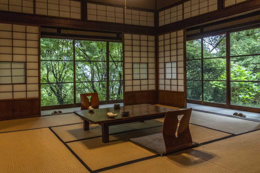 Una habitación del ryokan en Nakatsugawa