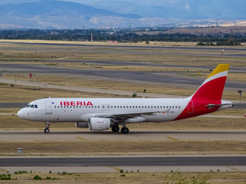 Un avión de la aerolínea Iberia 