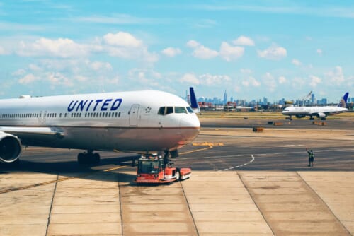 Avión de la aerolínea United en Estados Unidos