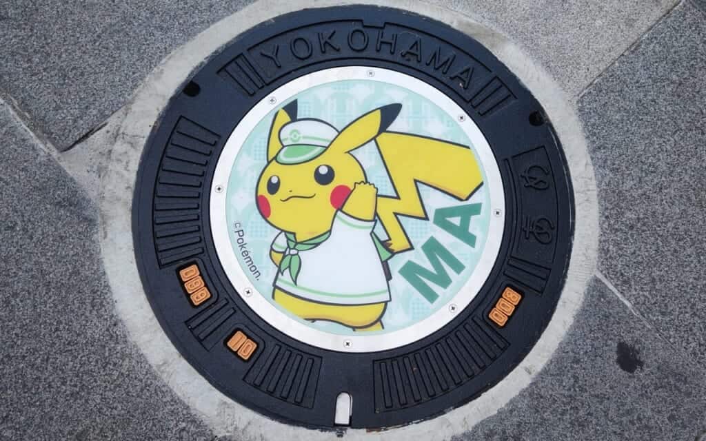 Tapas de alcantarilla de Pokémon en Yokohama