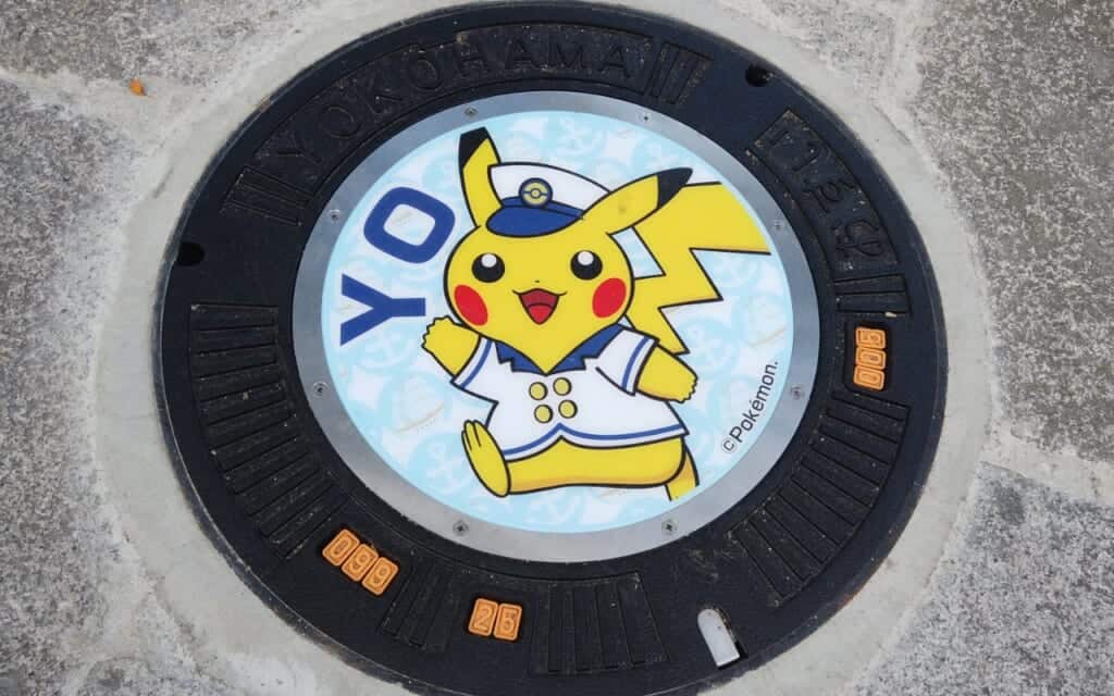 Tapas de alcantarilla de Pokémon en Yokohama