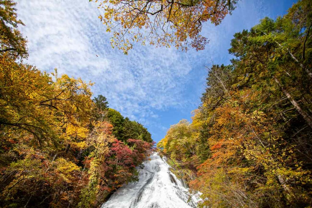 Colores otoñales en Japón en Nikko, Yutaki Falls