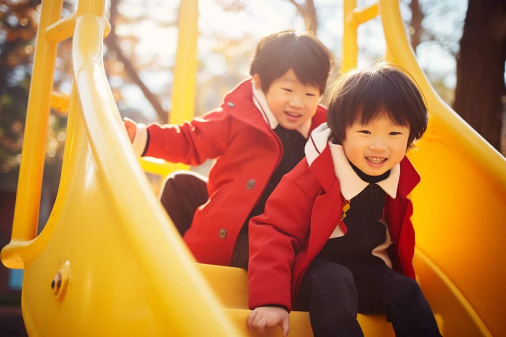 estudiantes japoneses de preescolar