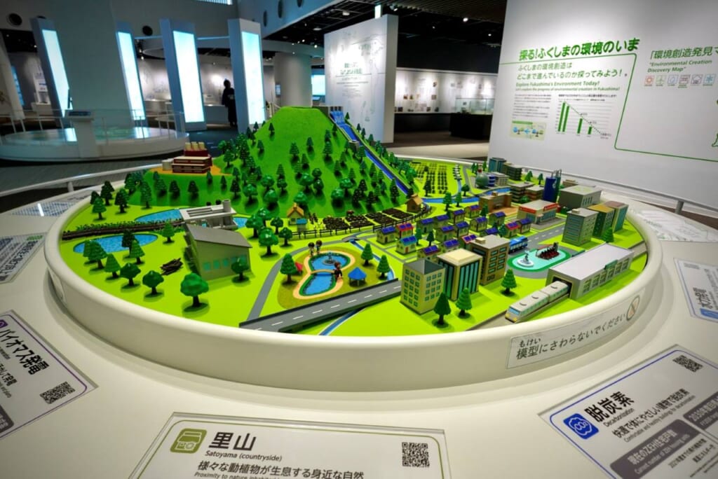 Maqueta futurística de una ciudad japonesa
