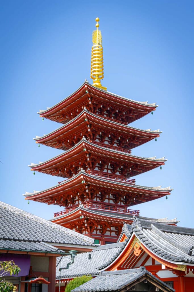 La pagoda de cinco plantas del Sensoji