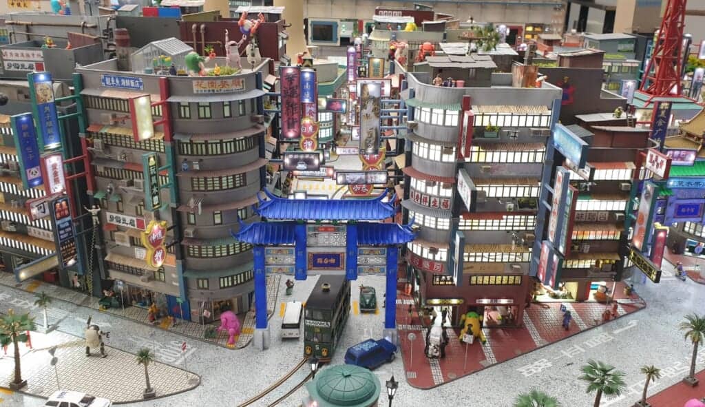 Ciudad miniatura en Small Worlds Tokyo