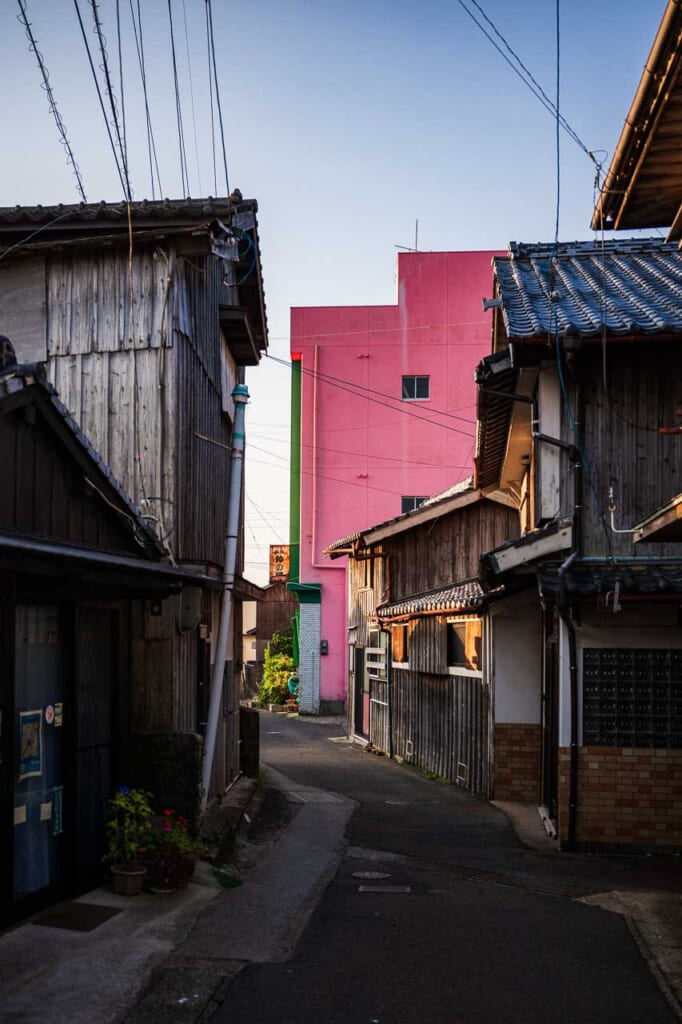 callejuelas en un pueblo japonés en Nagasaki